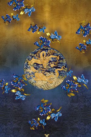 香云纱印花花型图片