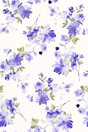 春夏花型印花花型图片