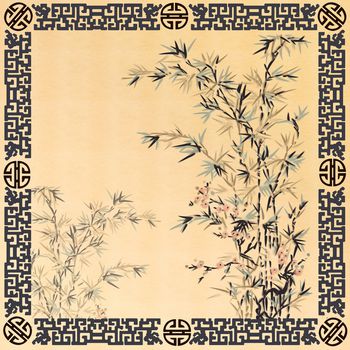 国画印花花型图片