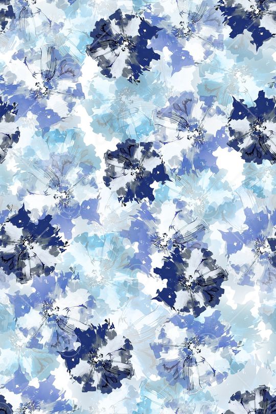 水彩印花花型图片