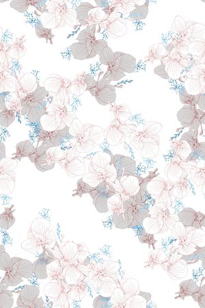 春夏花型印花花型图片