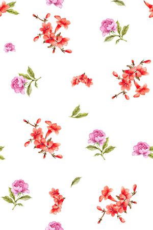 满版散花印花花型图片