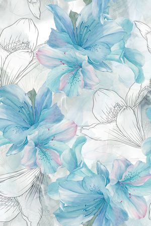 百合印花花型图片
