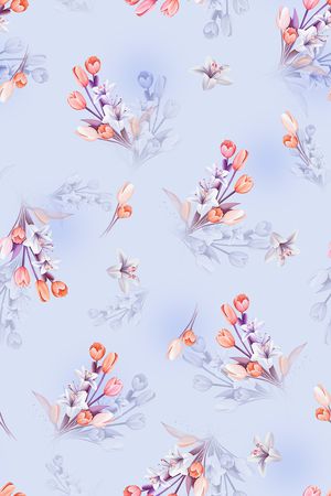 年轻女性印花花型图片