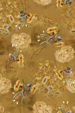 复古印花花型图片