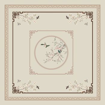 国画印花花型图片