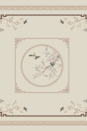 国画印花花型图片
