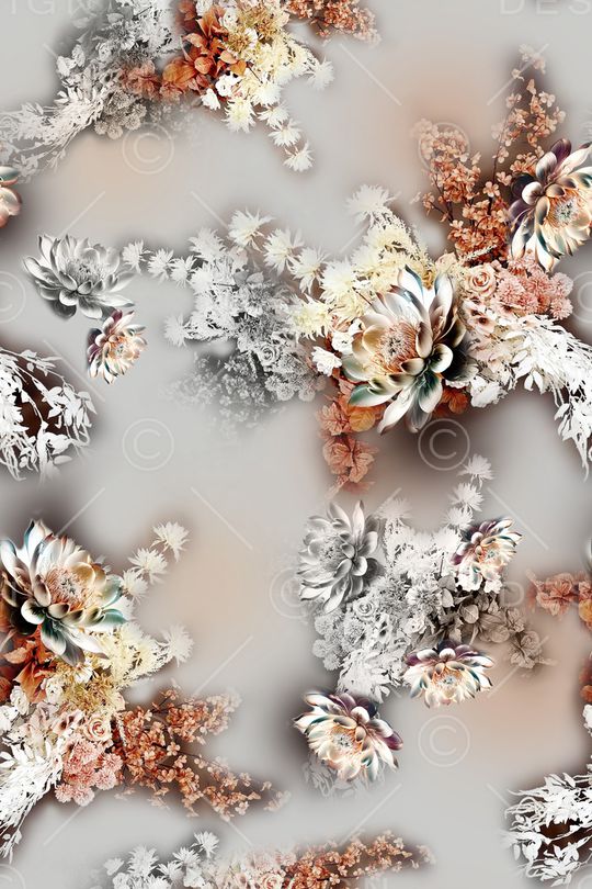 中老年印花花型图片