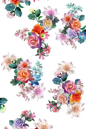 花卉印花花型图片