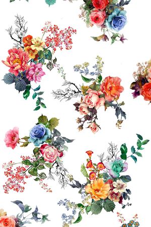 花卉印花花型图片