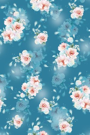真丝印花花型图片