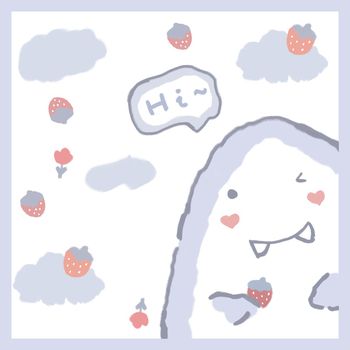 年轻女性印花花型图片