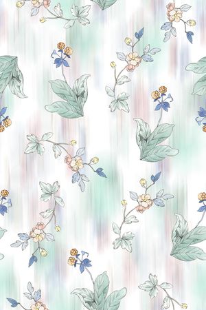 水彩印花花型图片