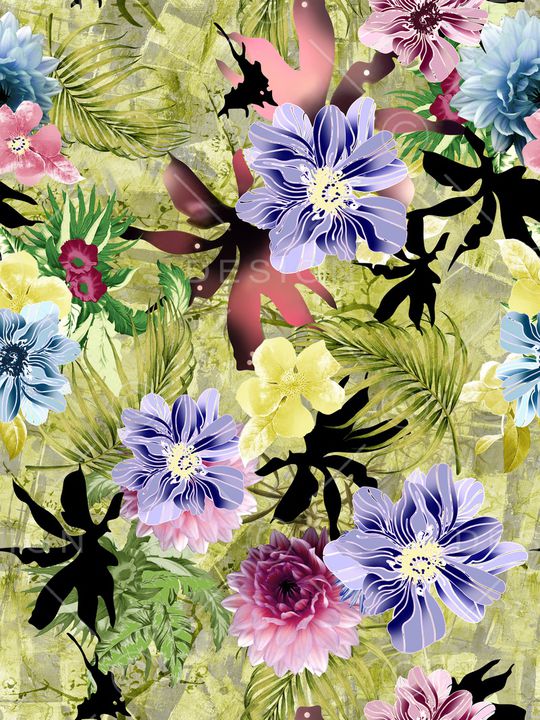花卉印花花型图片
