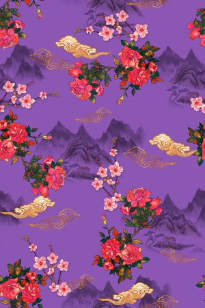 花卉印花花型图片