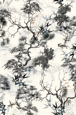 树枝印花花型图片