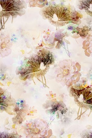 真丝印花花型图片