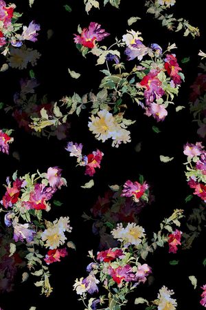 秋冬花型印花花型图片