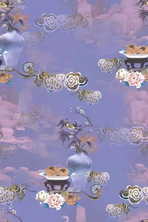复古印花花型图片