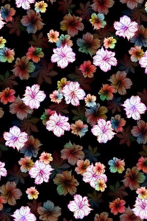 花卉印花花型图片