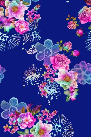 大花印花花型图片