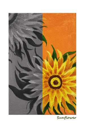 向日葵印花花型图片