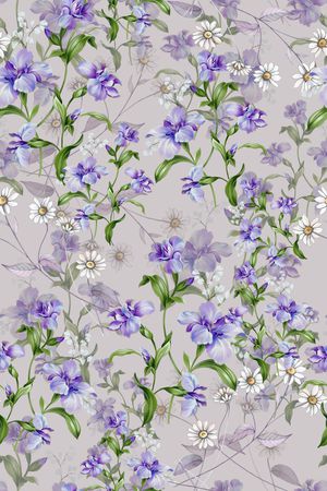 小碎花印花花型图片