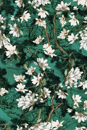 真丝印花花型图片
