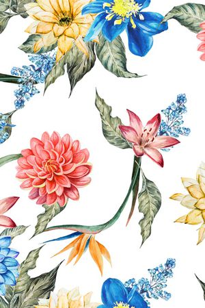 花卉印花花型图片