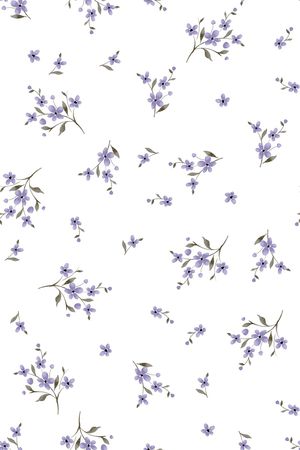小碎花印花花型图片