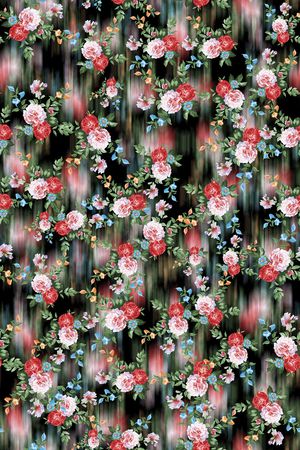 真丝印花花型图片