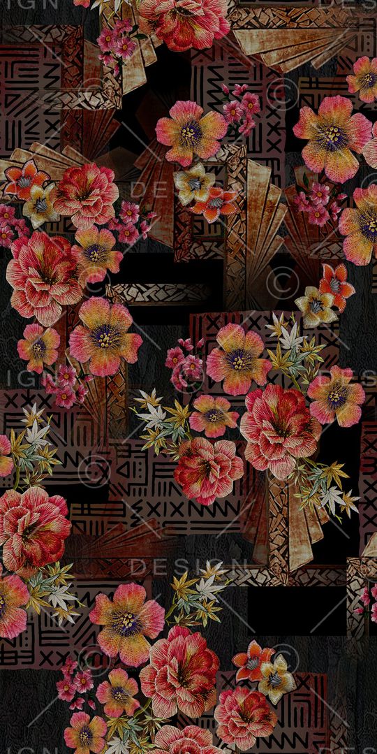 花卉印花花型图片