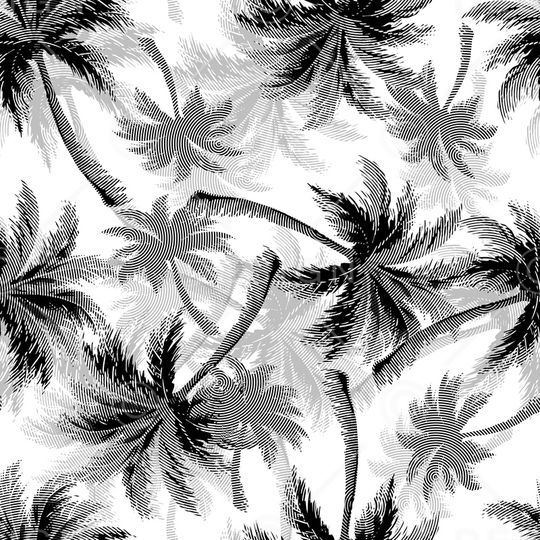 椰子树印花花型图片