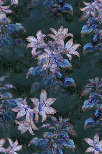 抽象花卉印花花型图片