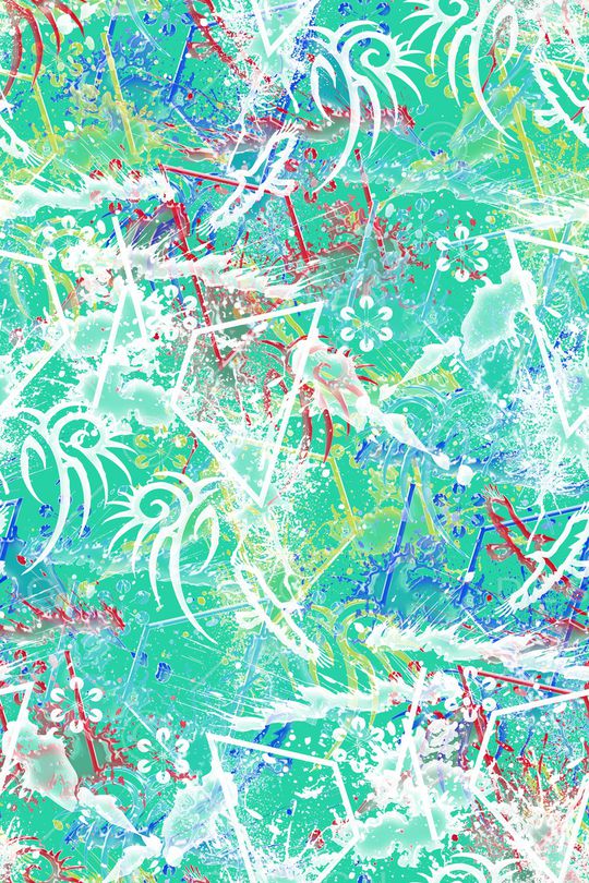 抽象印花花型图片