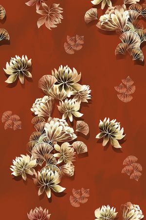 中国风印花花型图片