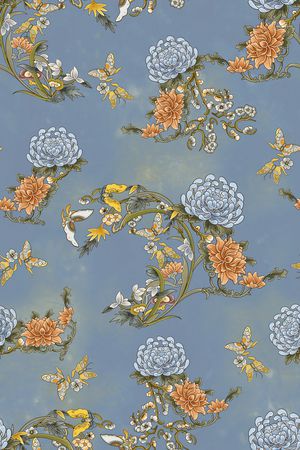 中国风印花花型图片