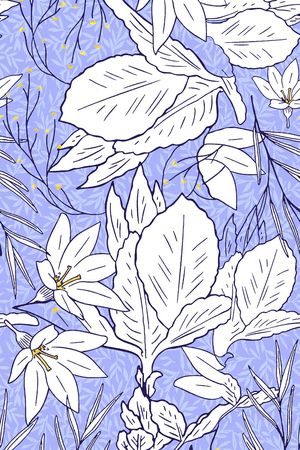 绿植树叶印花花型图片