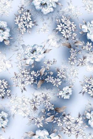 水彩印花花型图片