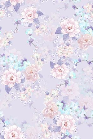 水彩印花花型图片