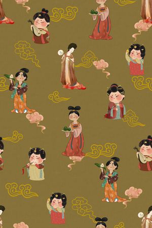 抽象印花花型图片