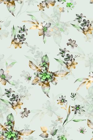 散花印花花型图片