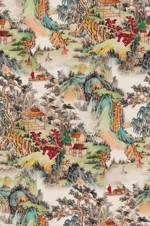 国画印花花型图片