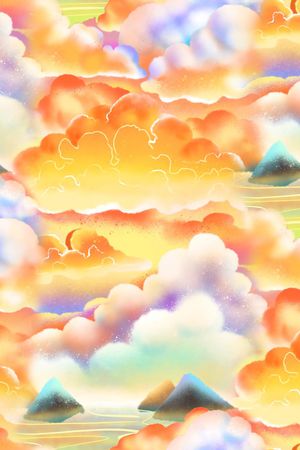 天空印花花型图片