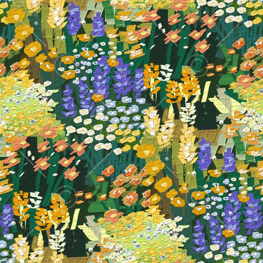 油画花型印花花型图片