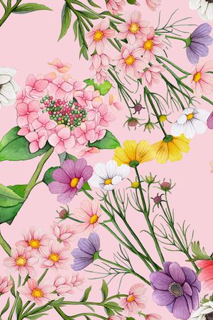 油画花型印花花型图片
