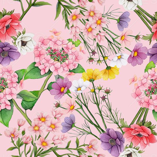 油画花型印花花型图片