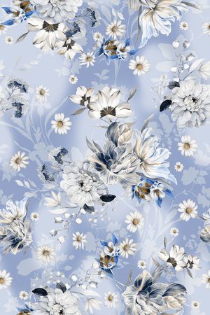 真丝印花花型图片