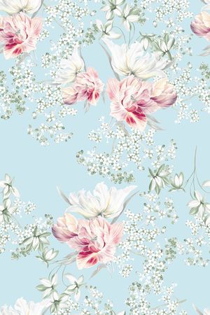 真丝印花花型图片