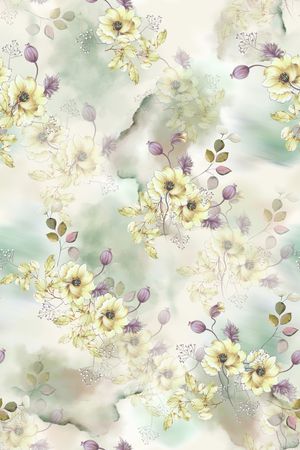 水彩印花花型图片